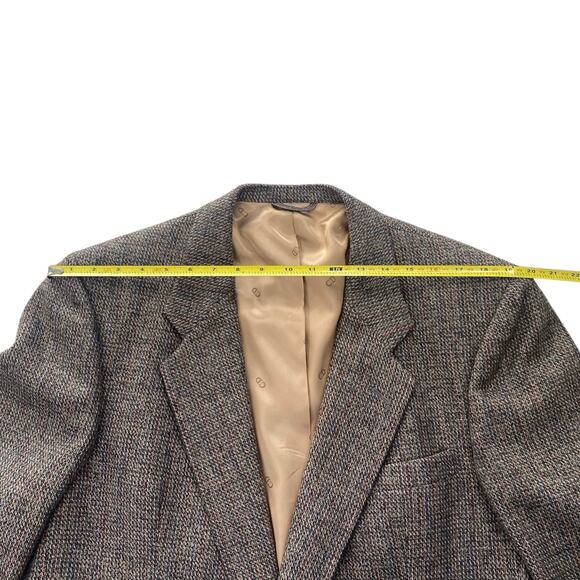 Vintage Christian Dior Mens Brown Wool Houndstooth Blazer Size M - Picture 5 of 11